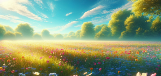 7 Stvari koje dobivamo u životu kada pustimo kontrolu | A gentle breeze rustling through a field of wildflowers under a bright blue sky.