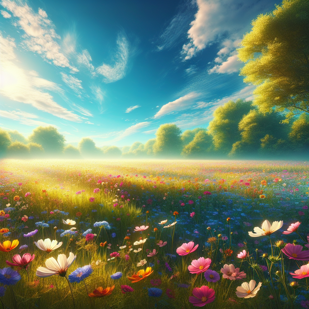 7 Stvari koje dobivamo u životu kada pustimo kontrolu | A gentle breeze rustling through a field of wildflowers under a bright blue sky.