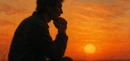 3 Životne lekcije koje previše ljudi nauči prekasno | A thoughtful person gazing out at a sunset, reflecting on life lessons.