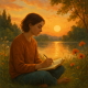 20 Poruka sebi koje bismo svi trebali upamtiti danas prije nego što život postane teži | A peaceful person writing in a journal surrounded by nature at sunset.