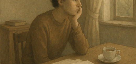 3 Buđenja za one dane kada ste preopterećeni i "kolapsirate" | A person contemplating in a quiet room with scattered papers and a cup of tea.