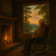 5 Navika mira i sreće koje mi je život naučio nakon 90 godina | An elderly person reflecting peacefully by a fireplace, surrounded by nature.