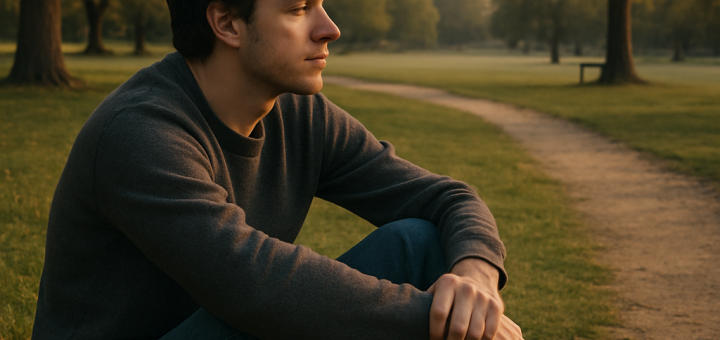 6 Razloga da prestaneš dokazivati sebe svima oko sebe | A thoughtful person sitting in a quiet park, looking contemplatively towards the horizon.