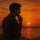 20 Žaljenja koja ne želite imati za 20 godina (poput drugih ljudi) | A thoughtful person looking out at a sunset, reflecting on life choices with a warm glow.