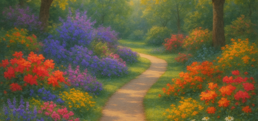 5 Bitnih Stvari koje Trebate Početi Raditi za Svoju Sreću, Unutarnji Mir i Osobni Razvoj | A tranquil garden with vibrant flowers and a peaceful path for reflection.