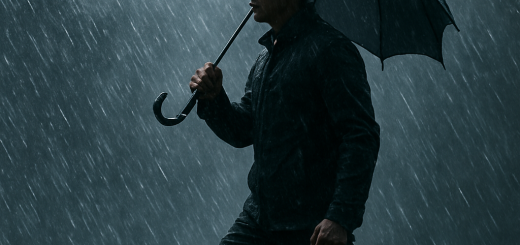 8 stvari koje trebate zapamtiti kada sve pođe po zlu u životu | A person standing strong in a storm, holding an umbrella against pouring rain.