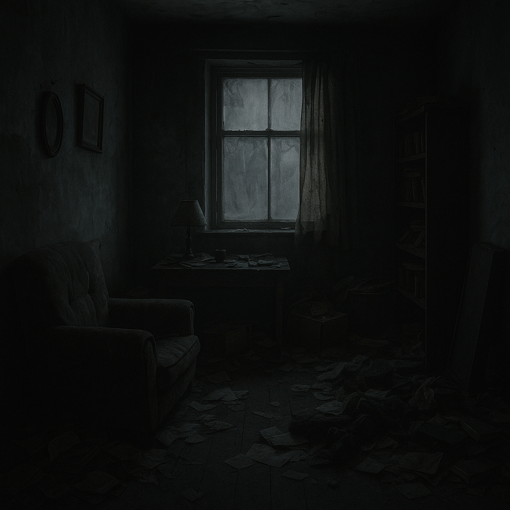 3 Navike nesreće kojima se 90 posto nas svakodnevno predaje | A gloomy room filled with clutter and shadows, highlighting feelings of sadness.