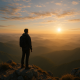 12 Obećanja koja trebate dati sebi i zauvijek ih ispuniti | A person standing on a mountain peak, looking at a vast horizon filled with hope and promise."